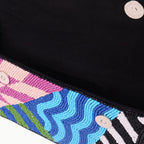 Luxury Handmade Colorful Beaded Shoulder Bag – Geometric Abstract Pattern Purse