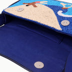 Luxury Handmade Beaded Shoulder Bag – Beach Scene Summer Pattern Purse