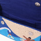 Luxury Handmade Beaded Shoulder Bag – Beach Scene Summer Pattern Purse