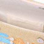 Luxury Colorful Beaded Shoulder Bag with Seashell & Starfish Design