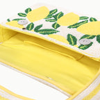 Handmade Beaded Shoulder Bag – Lemon Fruit Design, Summer Tote Purse for Women