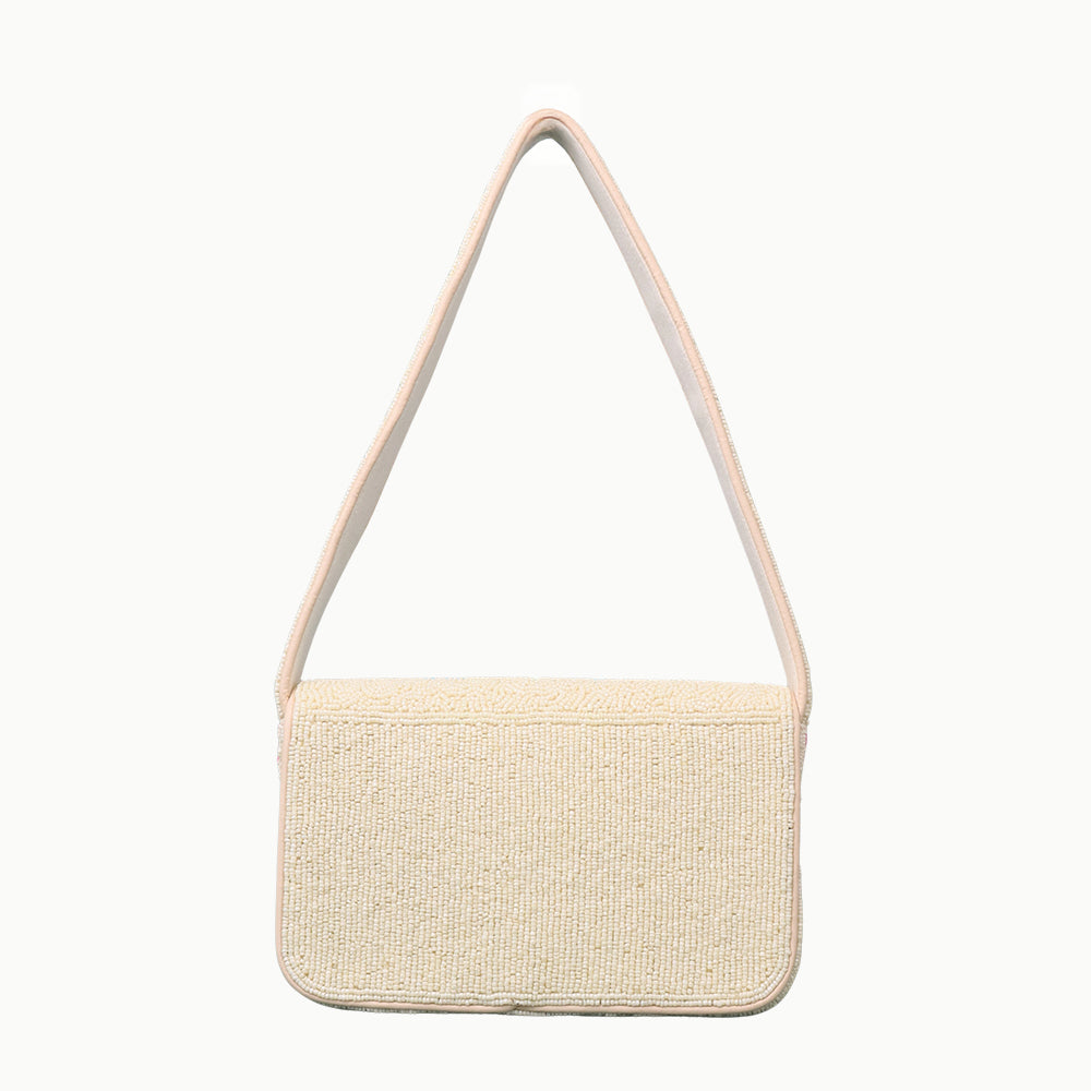 Handmade Beaded Shoulder Bag with Colorful Fish & Coral Reef Design – Summer Beach Style