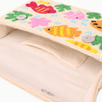 Handmade Beaded Shoulder Bag with Colorful Fish & Coral Reef Design – Summer Beach Style